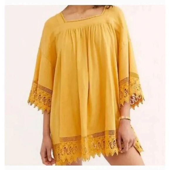 Free People Yellow Tunic Oversized Size XS. - Picture 1 of 9